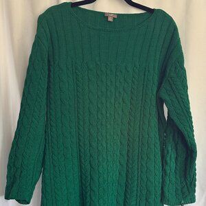 J Jill Green Sweater Size M GUC